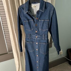 Madewell Blue Denim Shirt Dress